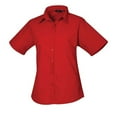 thumbnail image 1 of Premier Womens Poplin Short-Sleeved Blouse, 1 of 3
