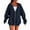 Navy -MP16, variant on Dwellite Women's Zip Up Hoodies Oversized Fleece Long Sleeve Sweatshirts Casual Fall Jacket Coat with Pockets Dark Purple L