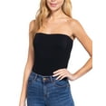 thumbnail image 1 of FashionMille Women Stretch Bandeau Jersey Tube Bodysuit Strapless Top, 1 of 5