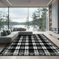 thumbnail image 2 of ODIKA 6'x9' Ultra-Soft Area Rug, Under Rectangular Doormat Interlocking Graphic Artwork Layering None Washable, Bare feet friendly, Silk-Touch for Guest Room, Bedroom, 2 of 7