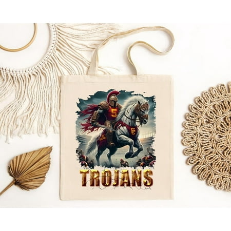 vintage USC Trojans Horror Mashup Tote Bag - Terrifying Trojan Spirit-TH16164