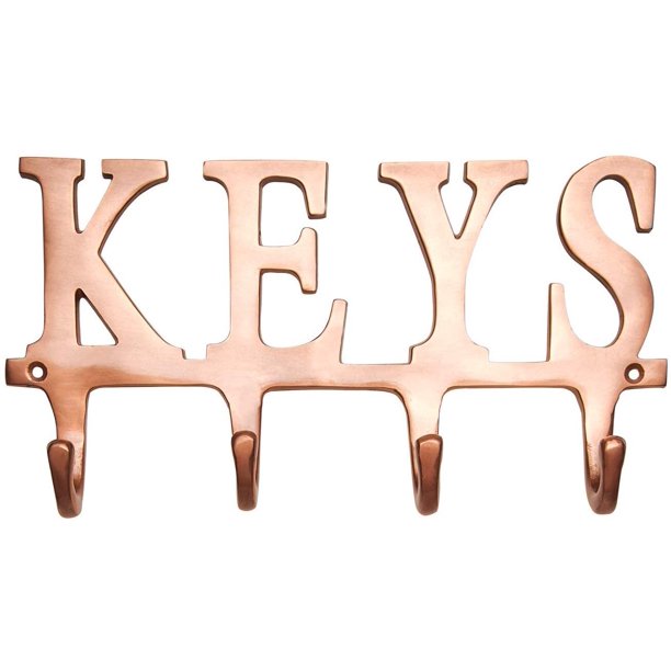 Key Holder Keys Wall Mounted Copper Key Hooks Rustic Western Key Hanger Decorative Key