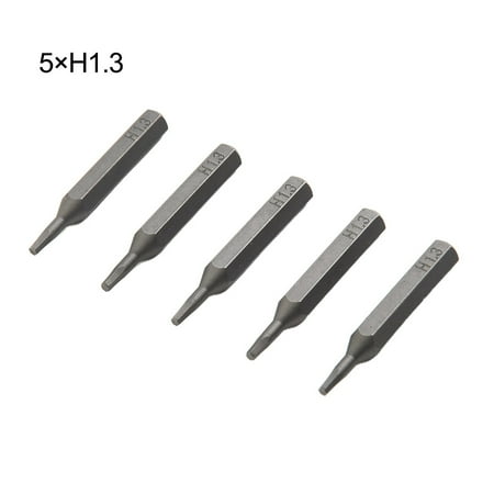 

Goodhd H4×28mm Small Hex Screwdriver Bits H0.7 H0.9 H1.5 H2 H3 H4 4mm Hex Shank