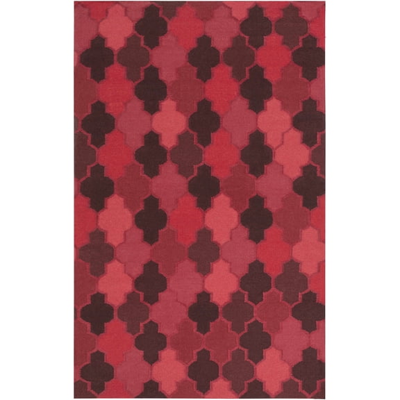 BoutiqueRugs Datil Contemporary Area Rug - Burgundy, Red, Mauve - 8' x 11'