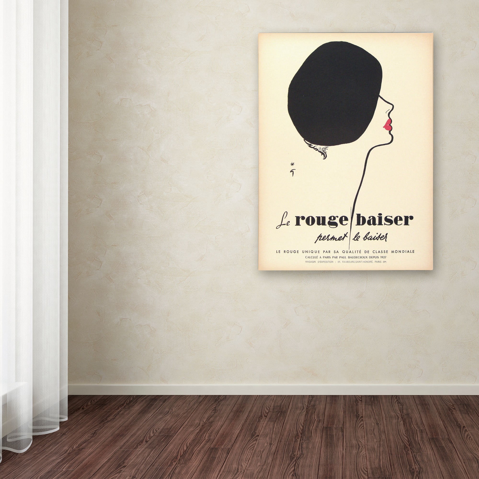 Trademark Fine Art "Le Rouge Baiser" Canvas Art by Vintage Apple Collection
