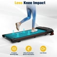 Incline Walking Pad Under Desk Treadmill Portable with Remote 265LBS 2.25HP Workout Fitness