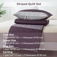 Stripe Quilt Set Twin(68x86Inch), 2 Pieces (1 Striped Quilt and 1