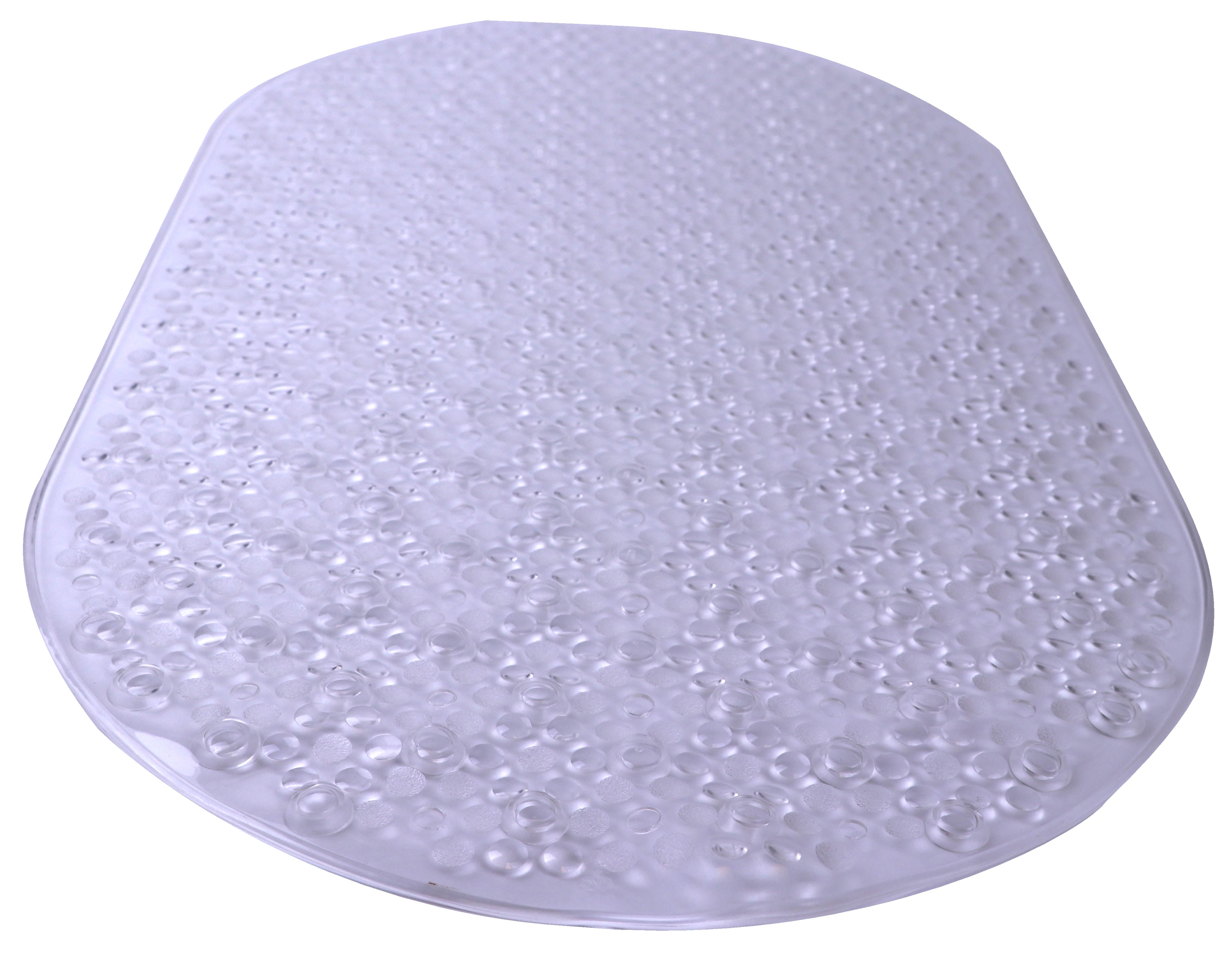 (3 pack) Mainstays Oval Bubble Bath Vinyl Tub Mat, Clear, 16" x 27"