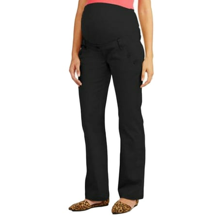 Long Length Maternity Pants - Slim Fit Maternity Pants High Waist Side Pockets Long Trousers Choose Upper Size