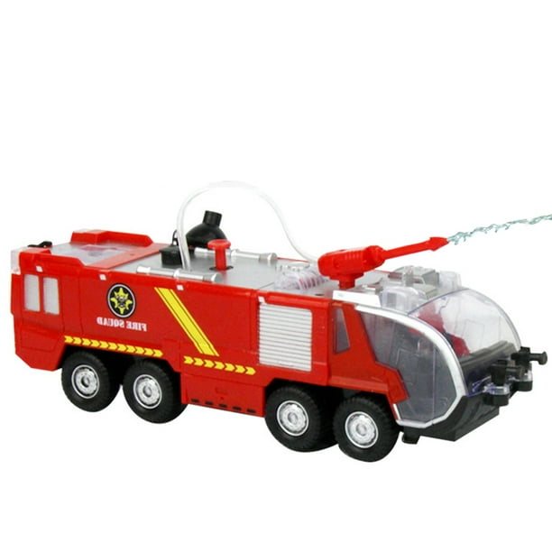 Camion de pompier voiture jouet pompe à eau réaliste lumière voiture  électrique jouet pompier jouet 