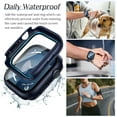 thumbnail image 2 of Goton 2 Pack Waterproof Case for Apple Watch Series 9 8 7 Screen Protector 45mm, Tempered Glass Hard PC Shockproof Cover Back Bumper for iWatch, 2 of 14