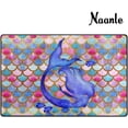 thumbnail image 3 of GZHJMY Ocean Animal Area Rug 4'x6', Watercolor Mermaid Polyester Area Rug Mat for Living Dining Dorm Room Bedroom Home Decorative, 3 of 6
