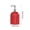 Red, variant on HBYJLZYG Elegant Glass Pump Dispenser, 17oz Refillable Bottle for Bathroom Countertop Decor, Multi-Use for Liquid Soap, Lotion, or Cooking Oil