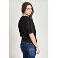 thumbnail image 3 of Blusa tejida de manga corta /Juvenil, 0257 (Negro) negro M, 3 of 4