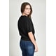 thumbnail image 3 of Blusa tejida de manga corta /Juvenil, 0257 (Negro) negro M, 3 of 4