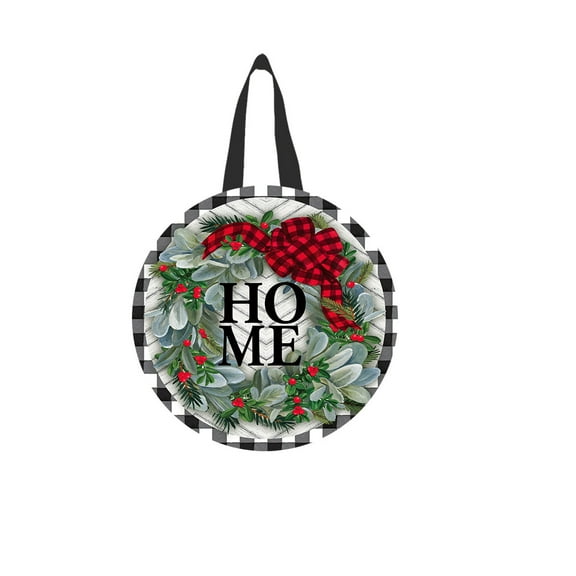 Briarwood Lane Winter Wreath Wood Door Hanger