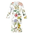 thumbnail image 3 of Babysbule Liquidation Robes d'Automne pour Femmes Mode Femmes Décontracté Élégant Col Rond Imprimé Été Manches Longues Poches Robe, 3 of 5