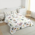 thumbnail image 3 of Feelyou Cute Elephant Animal Full Size Comforter Sets, Rainbow Flower Bedding Sets, 3pcs, 3 of 8