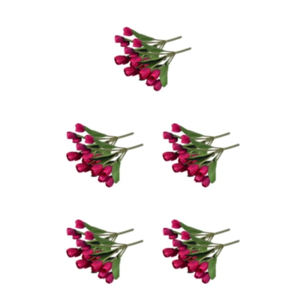 Ramo de flores artificiales de tulipanes Yuarrent 2 uds simulación nupcial color púrpura