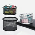 thumbnail image 4 of Binwennn Paper Clam Clip Storage Wire Mesh Clip Circular Stackable Mesh Bowl Pin And Accessories Black Desk Suitable For Homes And Schools Stationery Cards And Envelopes Set Blank Small Craft Table, 4 of 7