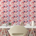 thumbnail image 2 of Ambesonne Floral Aquarelle Peel & Stick Wallpaper for Home, Surreal Flowery, 13"x36", Quartz Dark Coral Pearl, 2 of 5