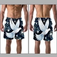 thumbnail image 3 of luoweisi Men's Beach Shorts Quick Dry Swim Trunks with Mesh Lining Peace Dove S, 3 of 5