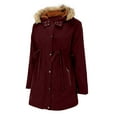 thumbnail image 5 of Womens Maternity Puffer Jacket Winter Long Hooded Parka With Pockets Warm Coat, 5 of 9