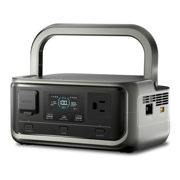 ALLPOWERS VOLIX P300 Portable Power Station, 256Wh LiFePO4 Battery, 300W AC Output (600W Surge), Solar & Car Charging for Camping, Travel & Power Outages.