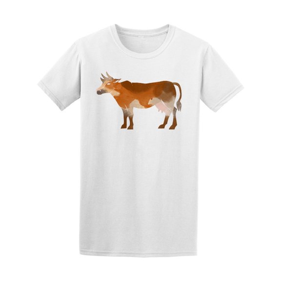 Abstract Watercolor Cow Tee Men's -Image by Shutterstock
