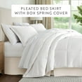 thumbnail image 3 of Noble Linens Ivory Pleated Dust Ruffle Bed Skirt, Queen, 3 of 10