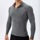 thumbnail image 2 of Ropa deportiva de terciopelo para hombre, suéter de cuello alto elástico cálido, blusa deportiva de manga larga Pompotops oipoqjl17937, 2 of 9