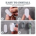 thumbnail image 3 of MOVTOTOP Toothbrush Holder Set with Protective Covers for Bathroom Use Easy to Install No Drilling 4pcs, 3 of 8