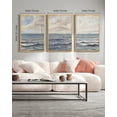 thumbnail image 4 of Drsoum Vintage Sea Landscape 24x36in Brown Framed Wall Art Ocean Retro Classic Farmhouse Paints Rustic, 4 of 7