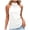 White, variant on felwors Summer Sleeveless Neck Halter Tank Tops Back Pleated Casual Keyhole Cami Blouse Light Gray for Size M