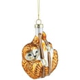 thumbnail image 4 of Northlight Sloth with Bamboo Glass Christmas Ornament - 4" - Gold, 4 of 7