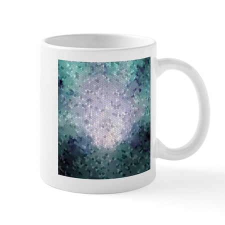CafePress - Design 15 Blue Mosaic Mugs - 11 oz Ceramic Mug - Novelty Coffee Tea Cup