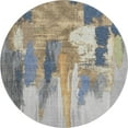 thumbnail image 2 of Addison Rugs Mayfield Premium Machine Washable Transitional Abstract Navy Round Rug, 8' x 8', 2 of 6