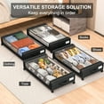 thumbnail image 6 of [Space-Saving] 2-Pack Under Bed Storage With Wheels | XXL 48L | Space-Saving Easy Pull-out Grey | For Shoes Clothes In Dorm Bedroom | Storage Boxes for Organizing, 6 of 7