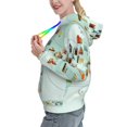 Balery World Travel Map Pattern Womens Long Sleeve Hoodie, Pullover