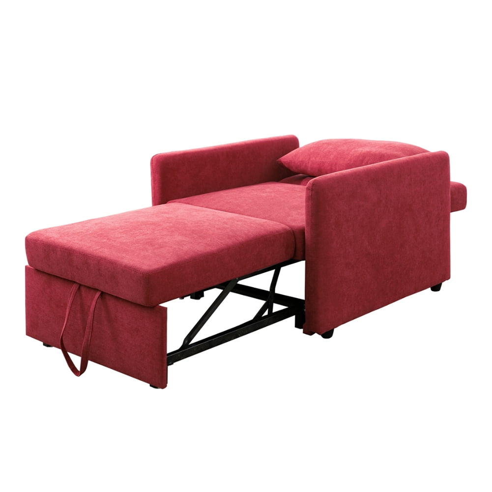 Kadyn 3 in 1 Convertible Sofa Bed Chair, Sleeper Chair, Single Sofa Chairs for Small Space Adjustable Backrest, Red Kadyn 3 in 1 Convertible Sofa Bed Chair, Sleeper Chair, Single Sofa Chairs for Small Space Adjustable Backrest, Red