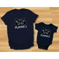 thumbnail image 6 of Gamer Shirts For Father & Son Daughter Player 1 Player 2 Men Tee Baby Bodysuit Dad Navy X-Large / Baby Navy 12M (6-12M), 6 of 8