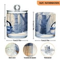 thumbnail image 2 of 2 PCS Plastic Storage Canister Clear with Lids Airtight Cotton Swabs Cans Bathroom Jar Floss Organizer Cute Penguin in Winter, 2 of 6