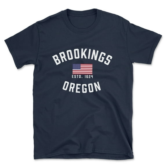 Brookings Oregon Patriot Men's Cotton T-Shirt