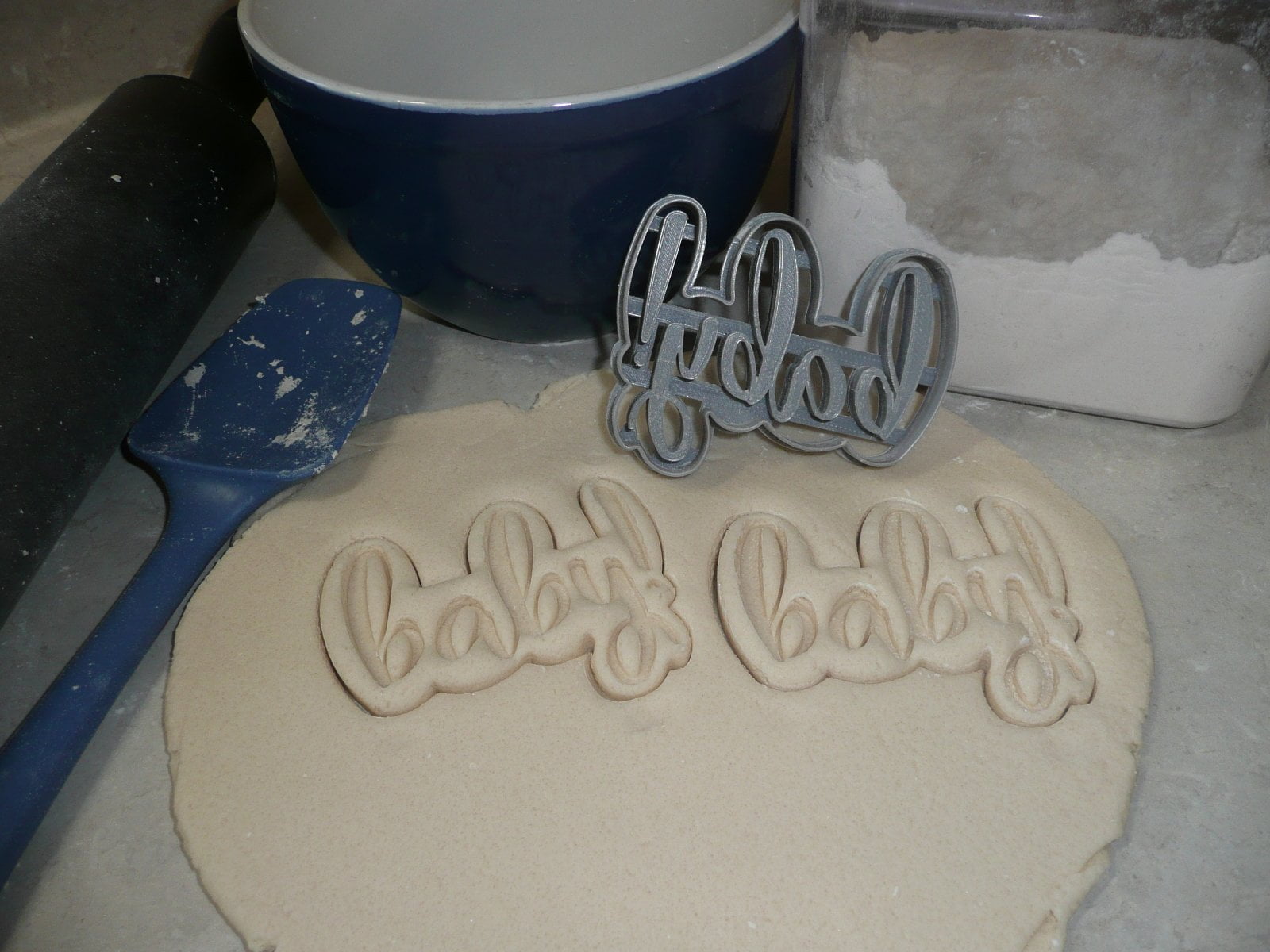 Baby Word Quote Gender Reveal Party Pregnancy Baby Shower Cookie Cutter PR2523 