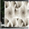 thumbnail image 4 of Ambesonne Fractal Shower Curtain, Abstract Digital Style, 69"Wx75"L, Beige, 4 of 5