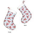 thumbnail image 3 of Yiaed Cartoon Lobsters 1 Print Christmas Stockings, Christmas Stockings Hanging Ornaments, Christmas Stockings for Family Christmas Holiday Decorations, 3 of 7