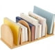 thumbnail image 1 of Organizador de correo de escritorio de madera de bambú con 5 ranuras para archivos y sobres., 1 of 6