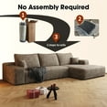 thumbnail image 6 of Miekor Furniture 107" Cloud Sectional Couch with L-Shape Chaise,Modern Modular Sofa with Deep Seat, Upholstered Couches for Living Room Bedroom,No Assembly Required, Camel(Plush Corduroy Fabric) 59544, 6 of 8