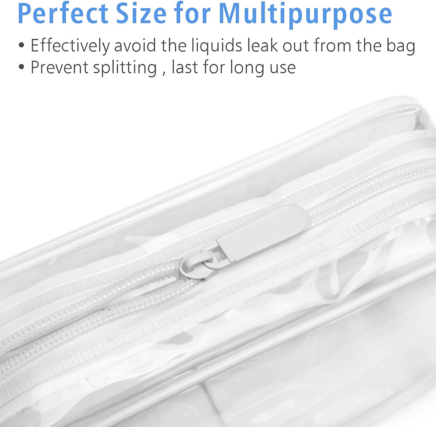 ScivoKaval Clear Carry-On Travel Toiletry Bag TSA 3 1 1 Airline Quart Bag 1  Quart Sized with Zipper for Men and Women 1 Pack
