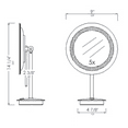 thumbnail image 2 of ALFI brand ABM9FLED-PC Polished Chrome Tabletop Round 9" 5x Magnifying Cosmetic Mirror with Light, 2 of 11